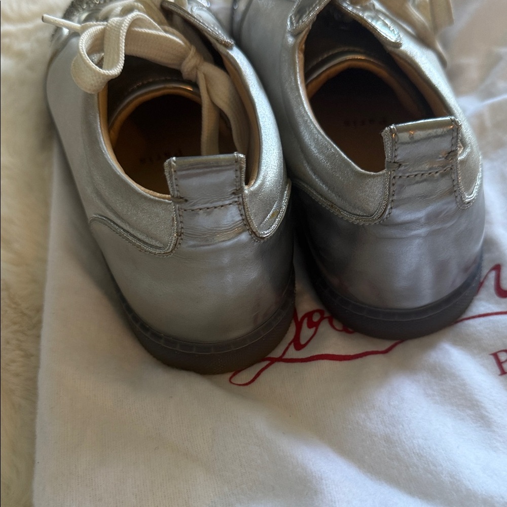 Christian Louboutin Silver Glitter Sneakers - Picture 6 of 6